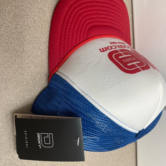 Soccer .COM Hat Cap Snapback Mesh Rope RWB 40 Years Since 1984 Trucker New - Picture 2 of 4